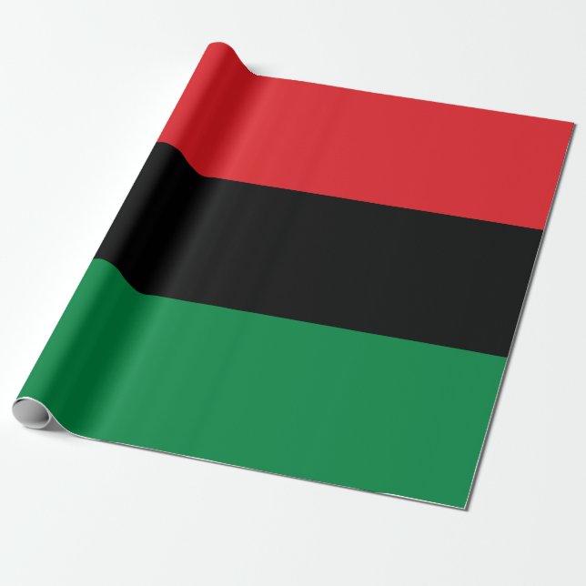 Pan-African Flag Wrapping Paper (Unrolled)