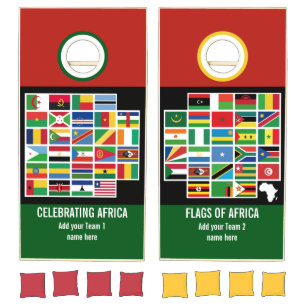 Pan African Flags Of Africa Cornhole Set