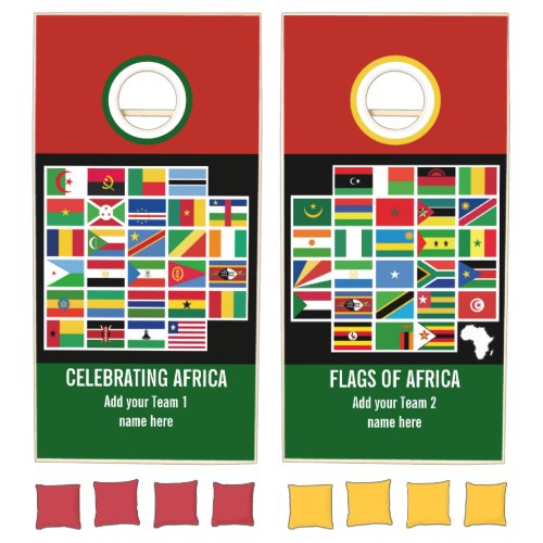Pan African Flags Of Africa Cornhole Set