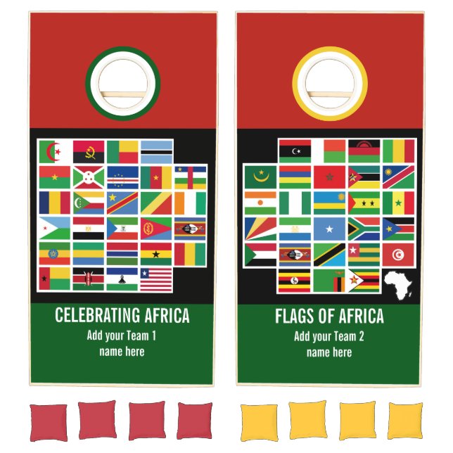 Pan African Flags Of Africa Cornhole Set (Set)