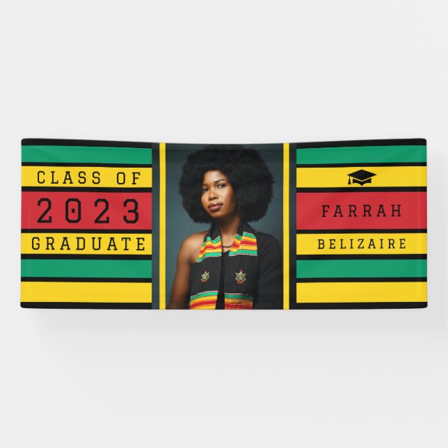 Pan African Graduation Balloon Banner (Horizontal)