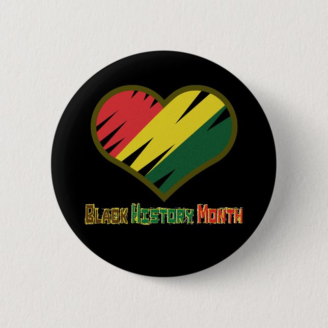 Pan African Heart Button (Front)