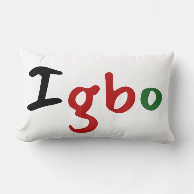 Pan African Igbo Lumbar Pillow (Front)