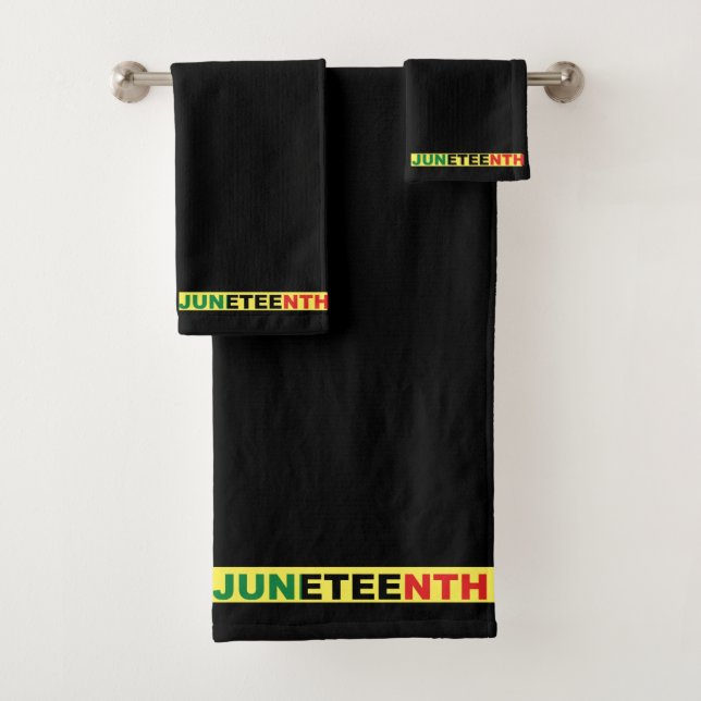 Pan African, Juneteenth  Bath Towel Set (Insitu)