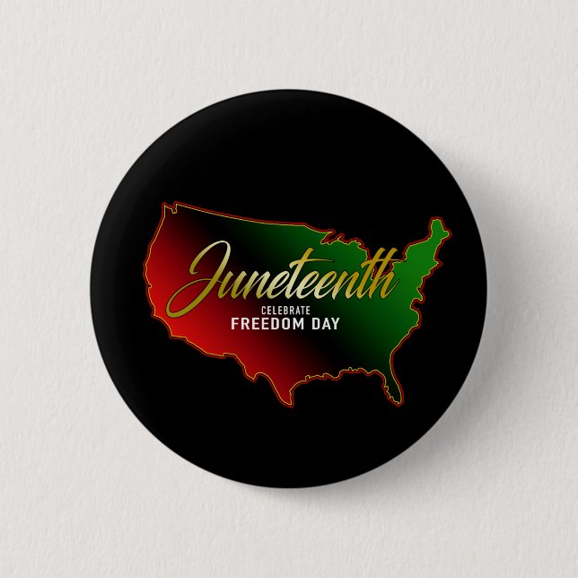 Pan African, Juneteenth  Button (Front)