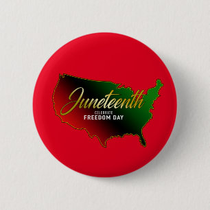 Pan African, Juneteenth  Button