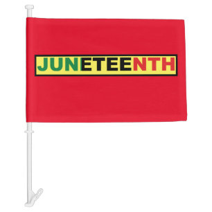 Pan African, Juneteenth Classic Round Car Flag