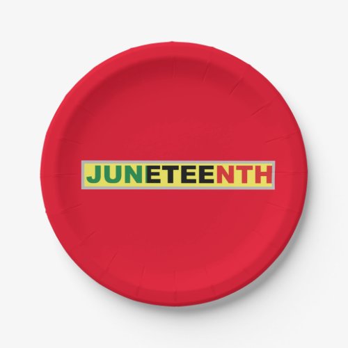 Pan African Juneteenth Classic Round Paper Plate