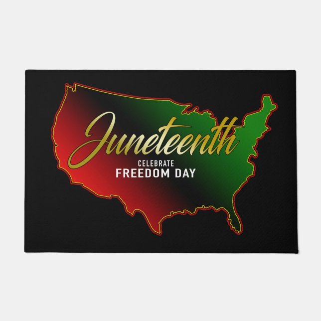 Pan African, Juneteenth  Doormat (Front)