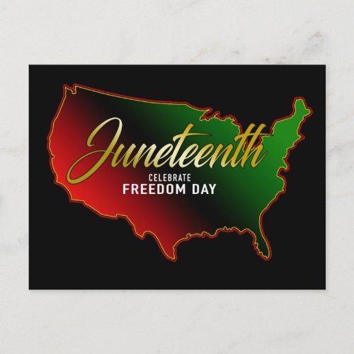 Pan African Juneteenth Holiday Postcard