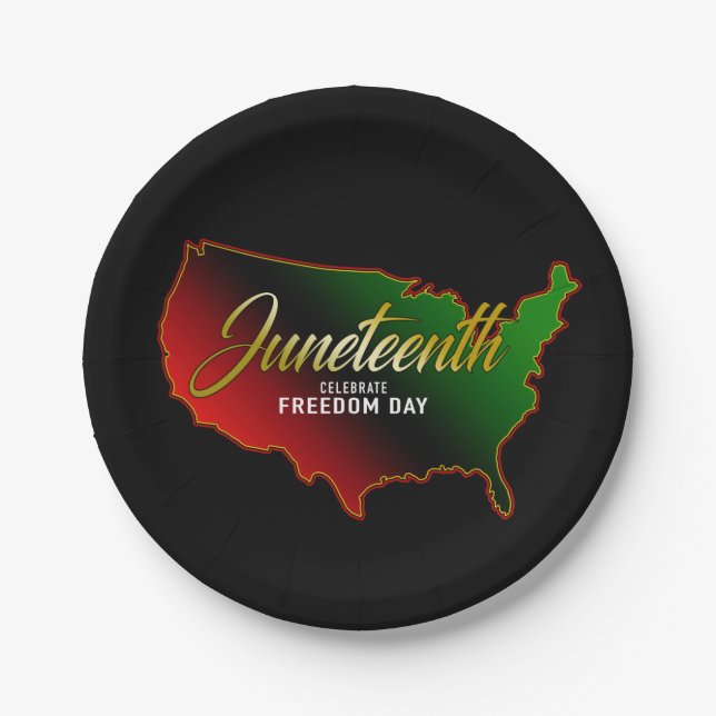 Pan African, Juneteenth Paper Plate (Front)