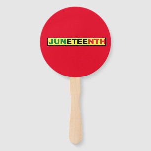 Pan African, Juneteenth RED Hand Fan