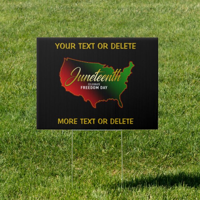 Pan African, Juneteenth Sign (Insitu)