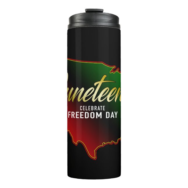 Pan African, Juneteenth Thermal Tumbler (Front)