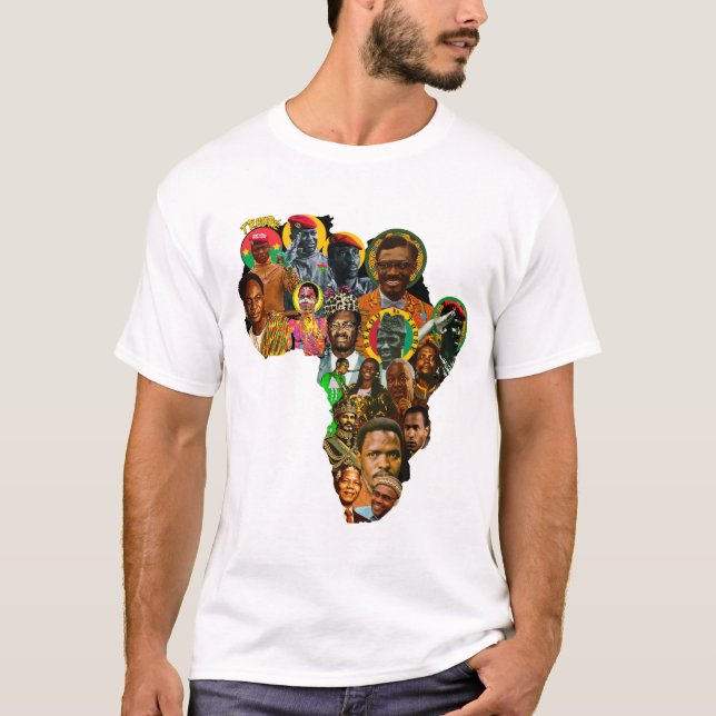 Pan-African Map T-Shirt – Black History Month tee (Front)