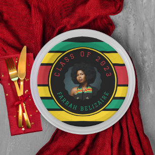 Pan African Photo Graduation Paper Plates