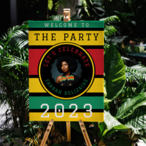 Pan African Photo Graduation Party Welcome Foam Board