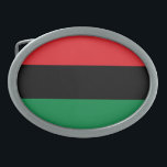 Pan African UNIA Flag Belt Buckle<br><div class="desc">The Pan-African flag - also known as the UNIA flag,  Afro-American flag,  Black Liberation flag and various other names is a tri-color flag consisting of three equal horizontal bands of (from top down) red,  black and green.</div>