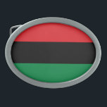 Pan African UNIA Flag Belt Buckle<br><div class="desc">The Pan-African flag - also known as the UNIA flag, Afro-American flag, Black Liberation flag and various other names is a tri-color flag consisting of three equal horizontal bands of (from top down) red, black and green.</div>