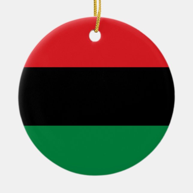 Pan African UNIA Flag Ceramic Ornament (Front)