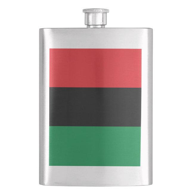 Pan African UNIA Flag Flask (Front)