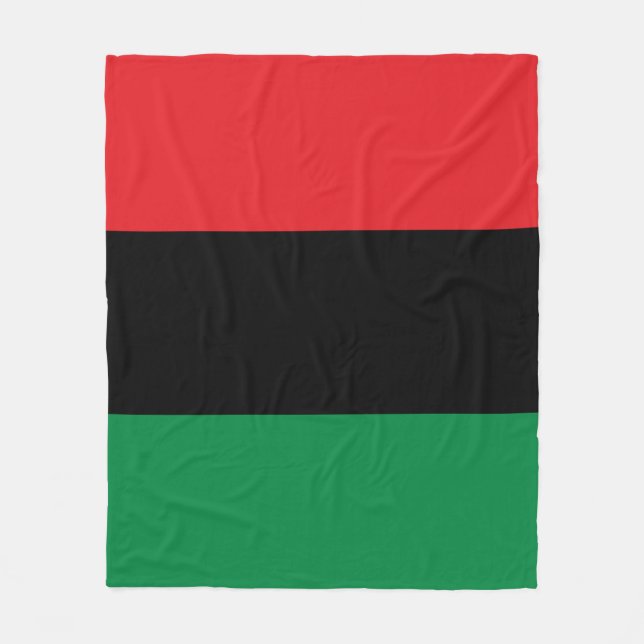 Pan African UNIA Flag Fleece Blanket (Front)