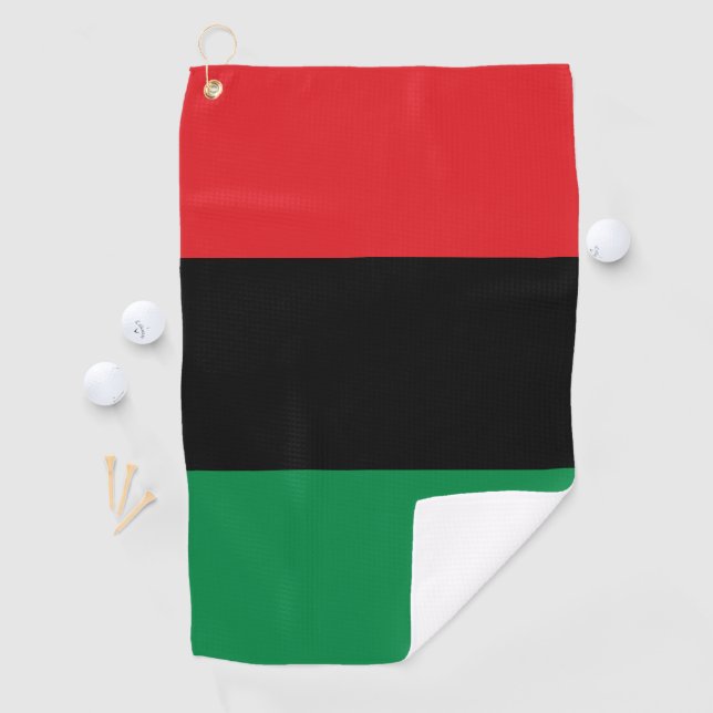 Pan African UNIA Flag Golf Towel (InSitu)