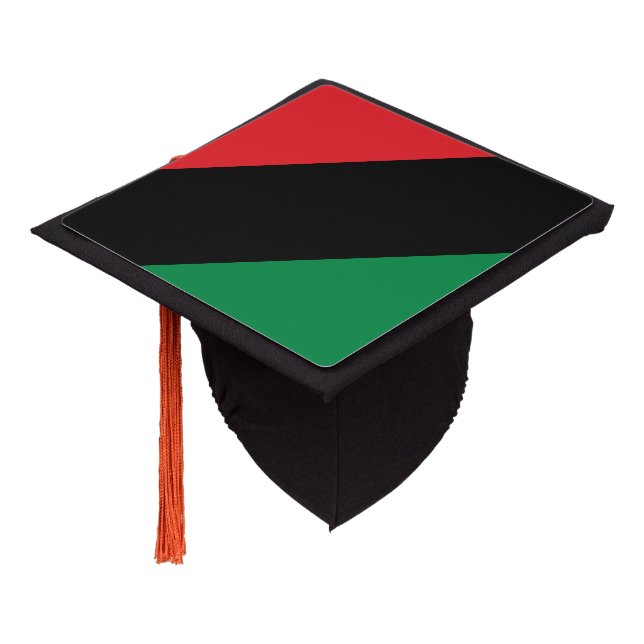 Pan African UNIA Flag Graduation Cap Topper (Angled)