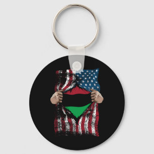 Pan African Unia Flag Loyal Afro-americans Usa Gif Keychain