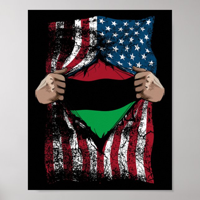 Pan African Unia Flag Loyal Afro-americans Usa Gif Poster (Front)