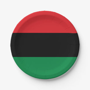 Pan African UNIA Flag Paper Plates