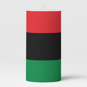 Pan African UNIA Flag Pillar Candle