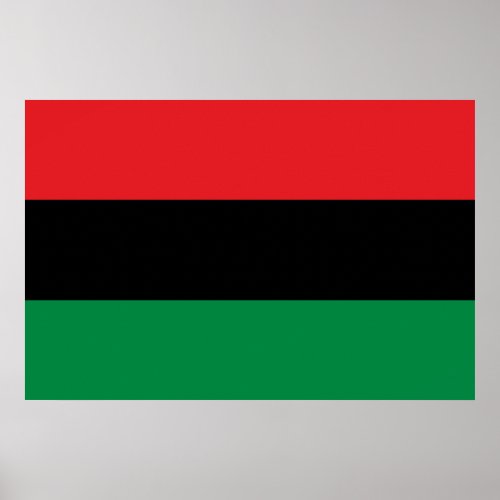 Pan African UNIA Flag Poster