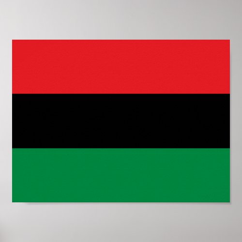 Pan African UNIA Flag Poster