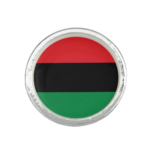Pan African UNIA Flag Ring
