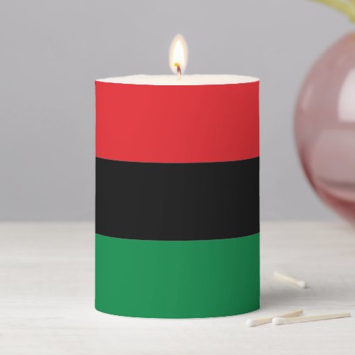 Pan_African UNIA Kwanzaa flag Pillar Candle