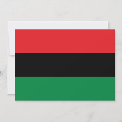 Pan_African UNIA Kwanzaa flag simple modern Holiday Card