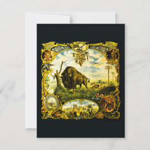 Pan Am Expo with Bison and Native American Motifs