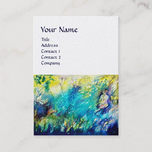 PAN AND DEER white pearl paper Business Card