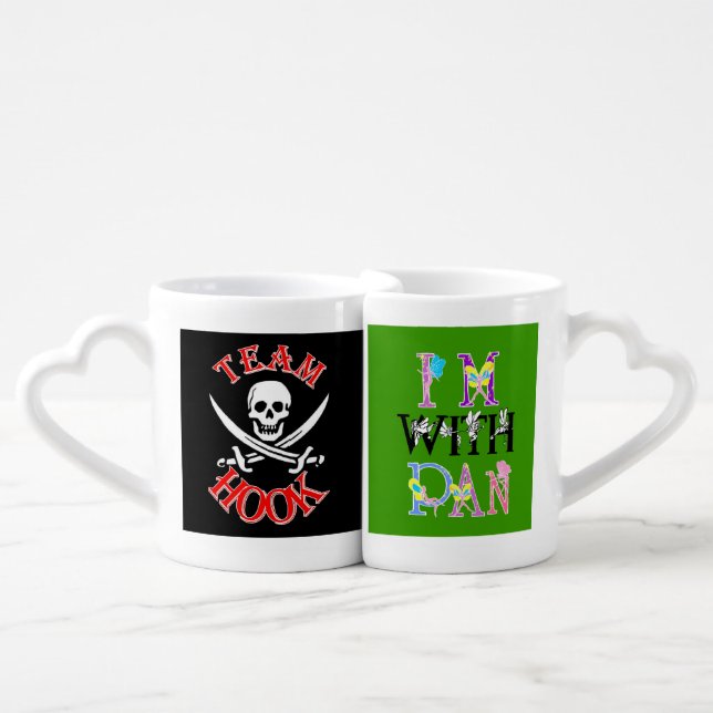 Pan and Hook Pirates and Fairies Coffee Mug Set (Front Nesting)
