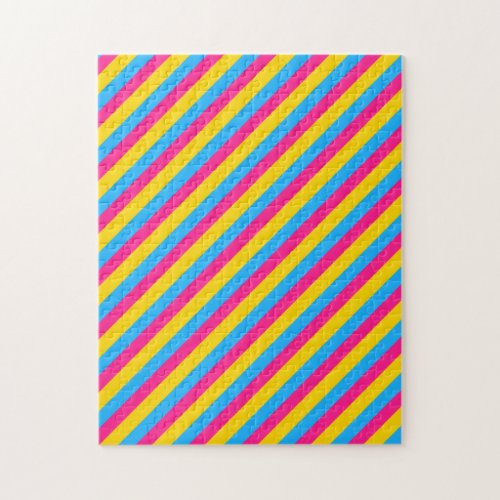 Pan Color Stripes  Pansexual Pride   Jigsaw Puzzle