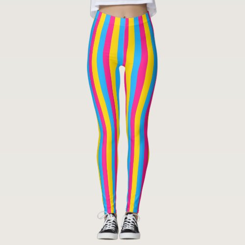 Pan Color Stripes  Pansexual Pride Leggings