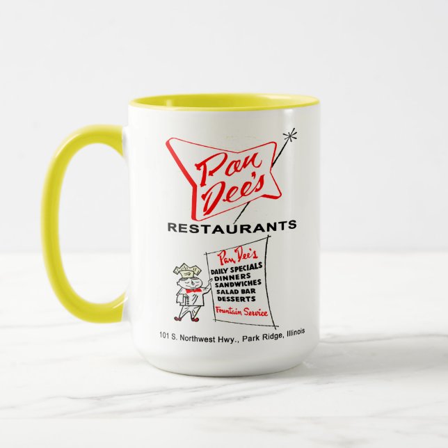 Pan Dee's Restaurant, Park Ridge, Illinois Mug (Left)