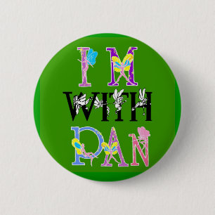 Pan Fan Gear Fairies Button