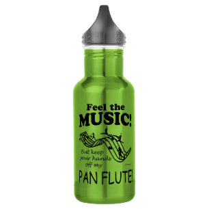 Pan Flute Feel The Music Stainless Steel Water Bottle