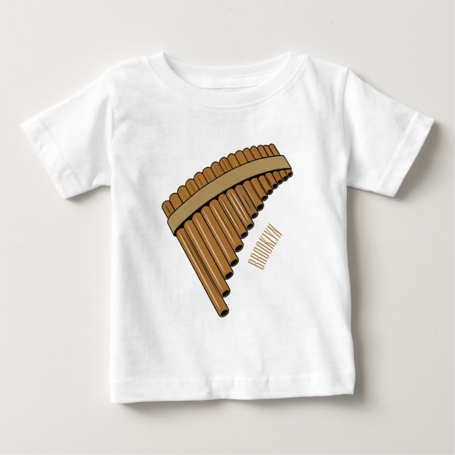 Pan flute / panpipes cartoon illustration  baby T-Shirt (Front)