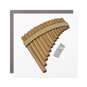 Pan flute / panpipes cartoon illustration  car magnet