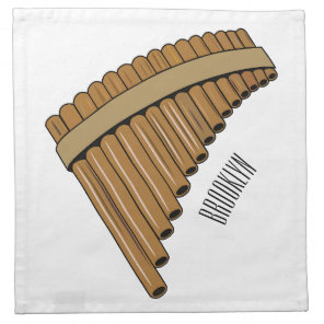 Pan flute / panpipes cartoon illustration  cloth napkin
