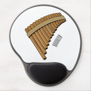 Pan flute / panpipes cartoon illustration  gel mouse pad
