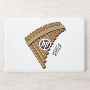Pan flute / panpipes cartoon illustration HP laptop skin